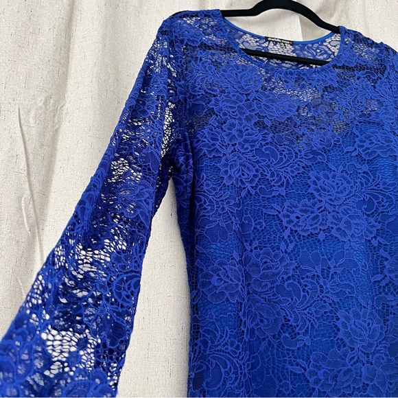 Royal Blue Lace Dress - Picture 2 of 6